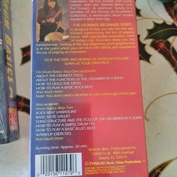 Drums Basics the ultimate beginner series Step one step two VHS new with tag - Picture 3 of 7
